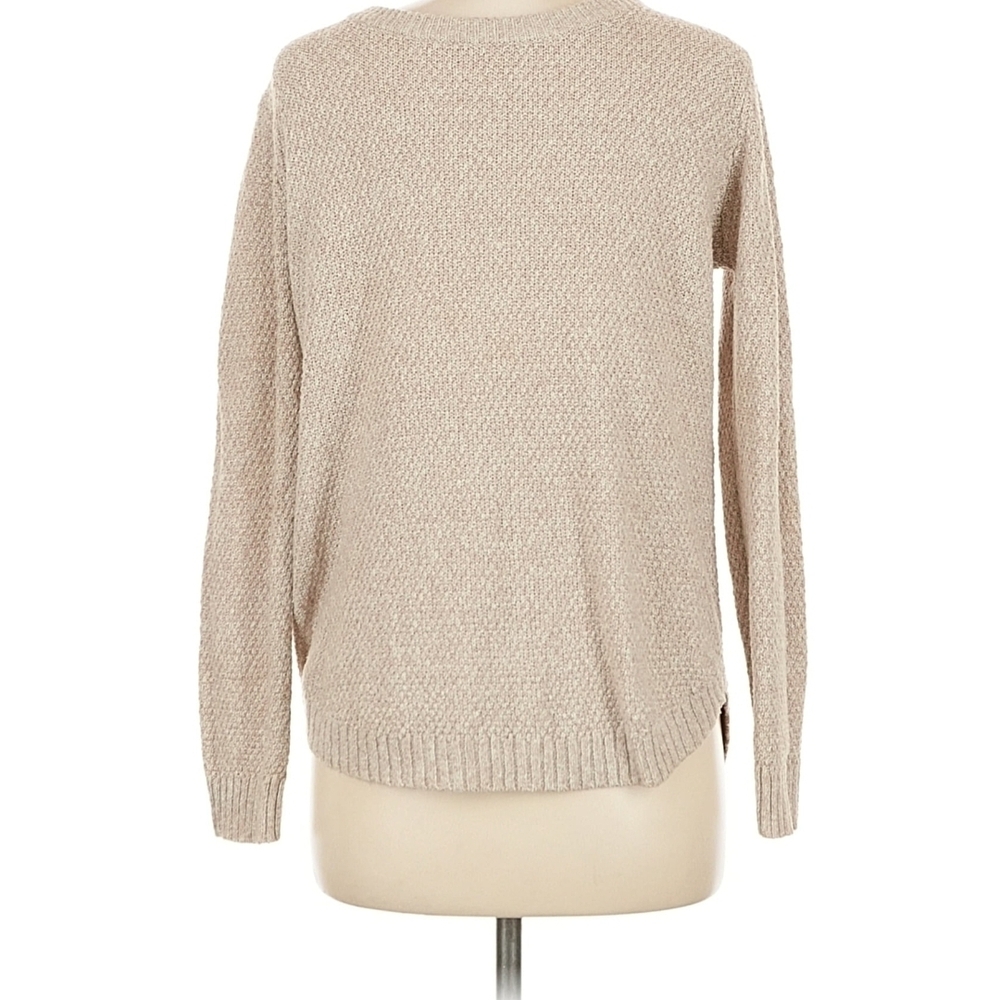 Pink Clover Textured Knit Sweater in Beige